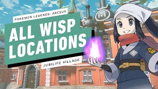 Pokemon Legends Arceus  All Wisp Locations Jubilife Village [upl. by Ahteres791]