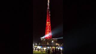 Torre de tv Brasília iluminada com cantada de natal [upl. by Pegma]