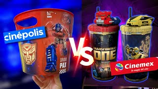 ¿Cual comprar Palomera o vasos TRANSFORMERS Cinemex y Cinépolis Transformers One [upl. by Enitselec]