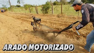 Fizemos um Arado Caseiro com Motor de Moto para Trabalhar na Lavoura [upl. by Ardnwahsal]