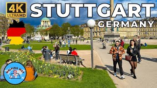 Stuttgart Germany Walking Tour  4K 60fps with Immersive Sound amp Captions [upl. by Scot]