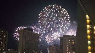 Spectacular Fireworks Show at Waikiki Beach Oahu Hawaii June 4 2019 [upl. by Shetrit]