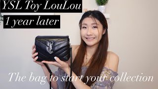 YSL TOY LOULOU 1 YEAR REVIEW  The bag to jumpstart your luxury collection [upl. by Ailina]