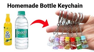 How to make Keychain at homeHomemade bottle KeychainDIY Gift Keychainbts KeychainCute Keychain [upl. by Zsazsa]