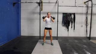 Double Kettlebell Thruster  CrossFit Exercise Guide [upl. by Yssor864]