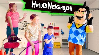 Hello Neighbor in Real Life vs Preston Disney Doorables Scavenger Hunt [upl. by Nowaj596]