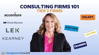 Consulting Firms 101 Tier 2 Firms Accenture Oliver Wyman LEK Kearney [upl. by Freiman]