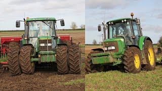 John Deere 6420S and 6400  Ploughing amp Drilling  4cylinder Mannheimbuilt modern classics [upl. by Anihsit]