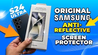 Original Samsung Screen Protector amp Leather Case  AntiReflection  For Galaxy S24 Ultra Review [upl. by Godard715]