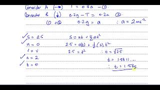 CAIE 970942SP20 AS Mechanics Paper 42 Q7 Dynamics Connected Particles Pulleys Energy [upl. by Ameer]