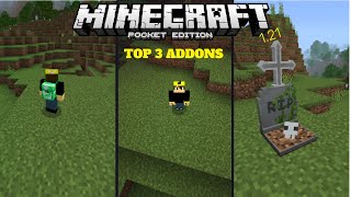 TOP 3 MELHORES ADDONS PARA O MCPE [upl. by Gnourt]