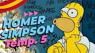 MEJORES MOMENTOS  Homer Simpson  Castellano  5ª Temp PARTE 1 [upl. by Portland]