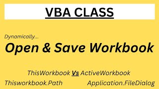 Excel VBA  VBA Workbook Code  Workbooks Open amp Save  MISSupportJunction [upl. by Euqitsym696]