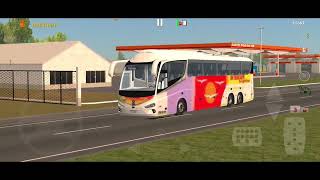 World Bus driving simulator Intercape Two stops running out of fuel [upl. by Einad77]