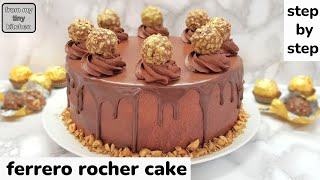 Ferrero Rocher Chocolate Cake Recipe [upl. by Orteip]