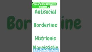 Cluster B Personality Disorders medicine personality psychiatry [upl. by Iatnahs33]