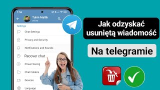 Jak odzyskać usunięte wiadomości czaty zdjęcia i filmy z Telegramu metoda 2025 [upl. by Yrahcaz286]