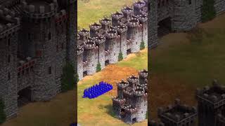 60 Elite Teutonic Knights Run The Castle Gauntlet  AOE2 shorts [upl. by Meihar530]