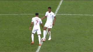 Lingard amp Rashford quick kickoff against Croatia at World Cup 2018 semi final [upl. by Sissy]