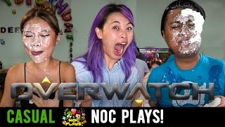 NOC Plays Overwatch Pop Quiz Pie Face Challenge [upl. by Leuqer]