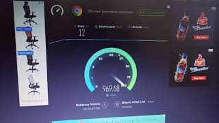 JIO Fiber 1Gbps Highest Speed Test [upl. by Kieran737]