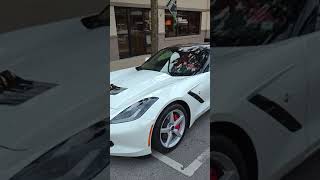 C7 Corvette Stingray 3LT white over red 2014 carbon fiber top [upl. by Yevol117]