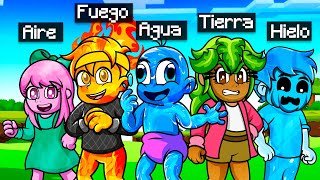 5 AMIGOS en un CHUNK ELEMENTAL en Minecraft 😱 BEBÉ NOOB [upl. by Tiersten]