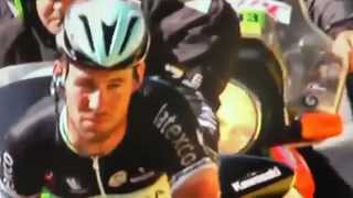 Tour de France 2014 Cavendish Crash Yorkshire Stage 1 2014 [upl. by Dodi]