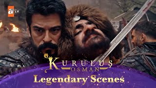 Kurulus Osman Urdu  Legendary Scenes  396  Peeche hat jao [upl. by Nuahsad77]