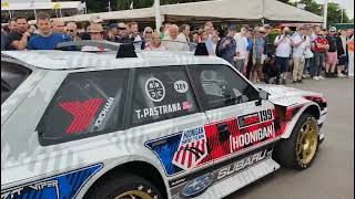 Travis Pastrana in paddock  new Subaru pure sound  Goodwood Festival of Speed 2022 [upl. by Adiesirb]