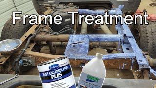 Repairing a HIGH MILEAGE Truck in the RUST BELT Part 2  Frame Treatment [upl. by Stormy]