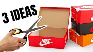 How to reuse Shoe Boxes at home  3 Amazing Ideas  Best out of waste [upl. by Leihcar]