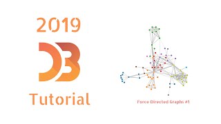 D3js tutorial Part 5 Force Directed Graph Minimal Example 2019 [upl. by Anyaj506]