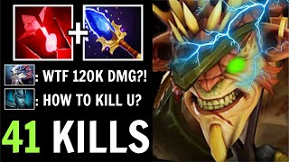 41 KILLS 120K DAMAGE Raid Boss Scepter Bristleback vs Divine Rapier PA Epic Late Game Fights Dota 2 [upl. by Atisusej]