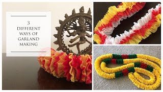 3 Must Try DIY Crepe Streamer GarlandsThoranDiwali Decoration IdeasIndian Festival Decor [upl. by Nibroc]