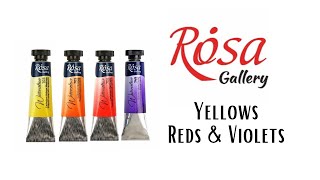 ROSA Gallery Watercolors Part 1  Yellows Reds and Violets [upl. by Milena232]