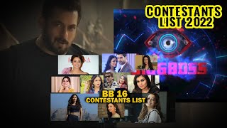 Bigg Boss 16 Contestant List 2022  Actress List  Season 16 [upl. by Ciredor]