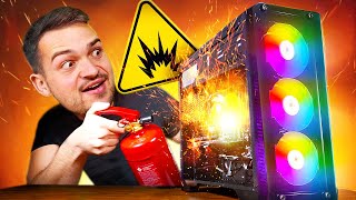 EXPLOSION Dieser Gaming PC ist illegal amp lebensgefährlich GamingSchrott [upl. by Clementis]