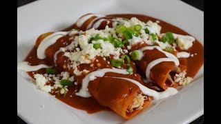 Mexican Enfrijolada with Guajillo Sauce Mexican Food easy and delicious [upl. by Arytahs]