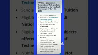 UTS ViceChancellor’s International Undergraduate Scholarship at University of Technology Sydney 24 [upl. by Waylan443]