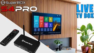 S4 PRO TV Media Box with Live Channels 2023  SuperBOX [upl. by Oyek266]