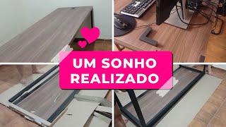 ♡ Mesa de Escritório Munique kappesberg 190m  MONTAGEM [upl. by Richma]