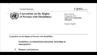 Highlights of Deinstitutionalization Guidelines [upl. by Hassi]