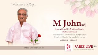 Funeral Service  M John 85 [upl. by Aicrag]