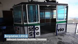 Stilfserjoch Fahrt Seilbahn Passhöhe  Station Trincerone [upl. by Boeschen]