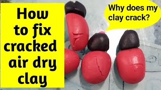 Why does air dry clay crack  How to Fix Cracked Air Dry Clay  An Air dry clay tutorial [upl. by Fae]