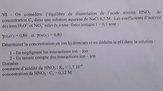 exercice 6 série 1 chimie des électrolytes [upl. by Acirt]