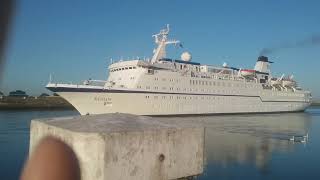 Berlin of FTI Cruises entering the IJmuiden north lock at july the 30th 2019 [upl. by Danette]