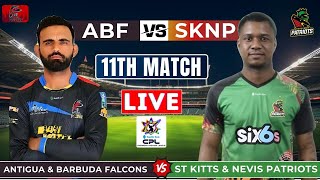 Live  CPL 2024  11th Match  St Kitts amp Nevis Patriots vs Antigua amp Barbuda Falcons  cpl2024 [upl. by Hakym]