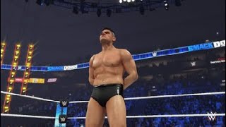 WWE 2K24 Gunther vs Ricochet  Smackdown [upl. by Anoyek934]